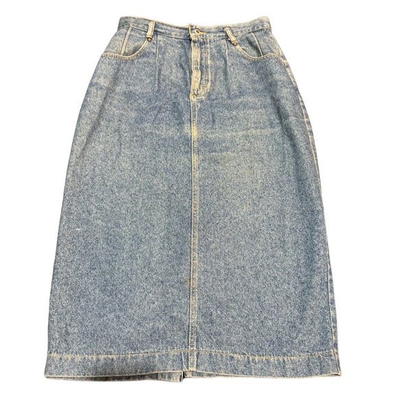 VINTAGE LEE DENIM MIDI SKIRT SIZE 12‎ | Y1 - Picture 1 of 6